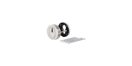 Edelstahl Rosette mit Schrauben