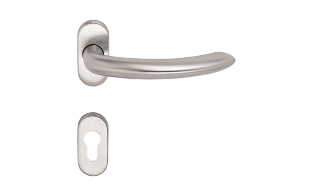 LEGATO  Edelstahl Türgriff mit ovaler Rosette