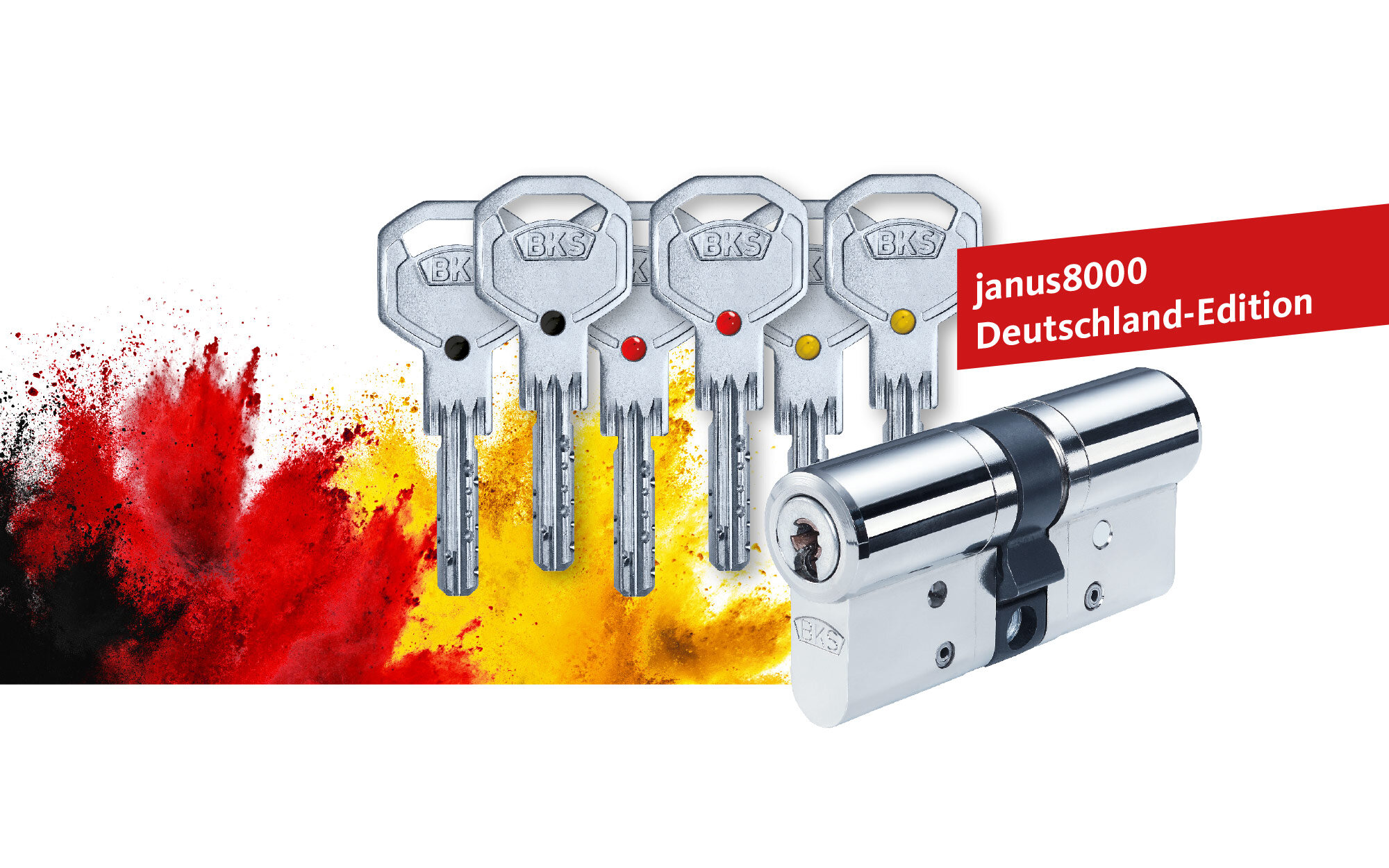 janus8000 Deutschland-Edition Schließzylinder mit sechs Schlüsseln