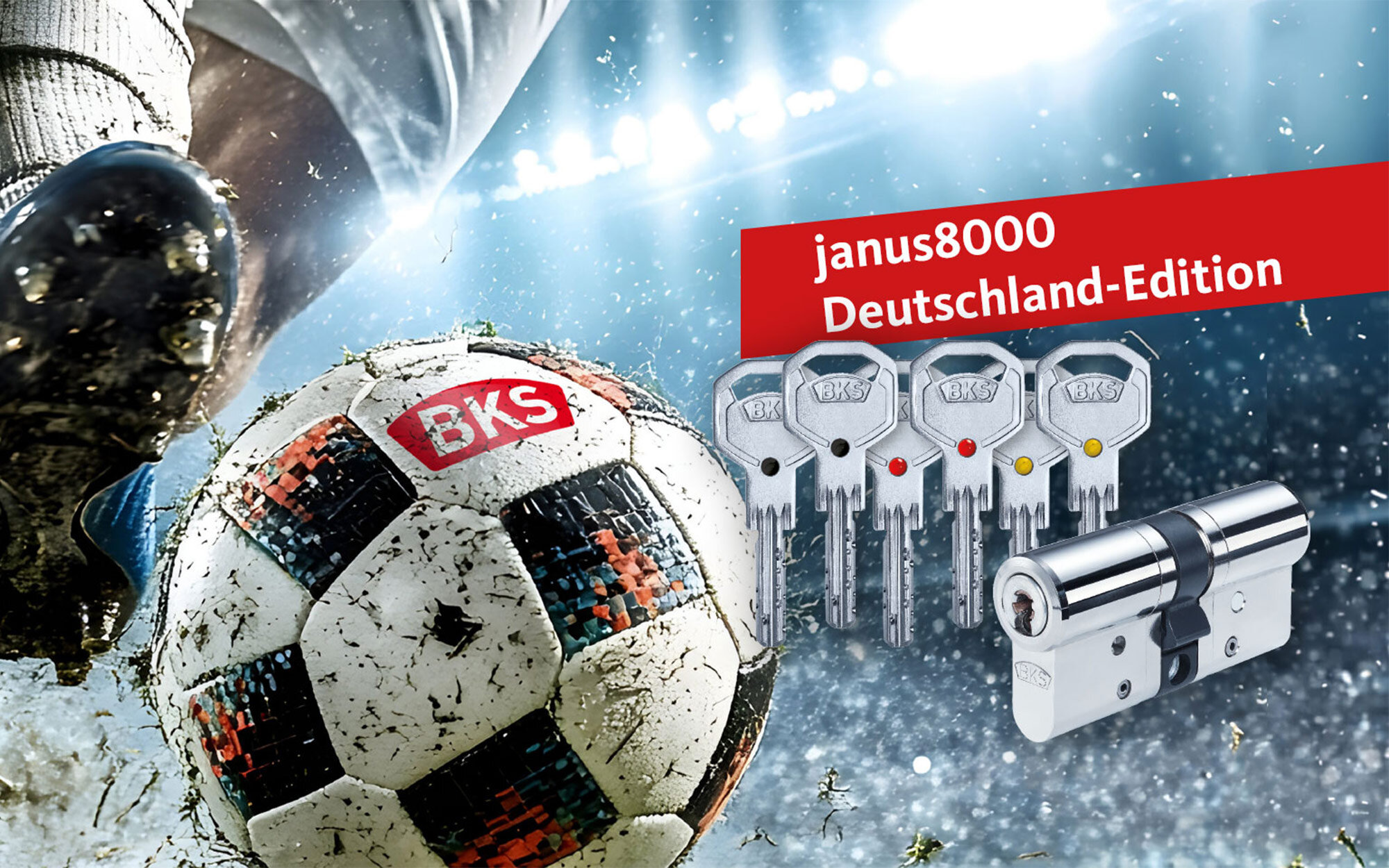 janus8000 Deutschland-Edition BKS Schließzylinder mit sechs Schlüsseln