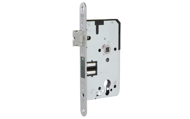 mortise lock with latch and round cylinder