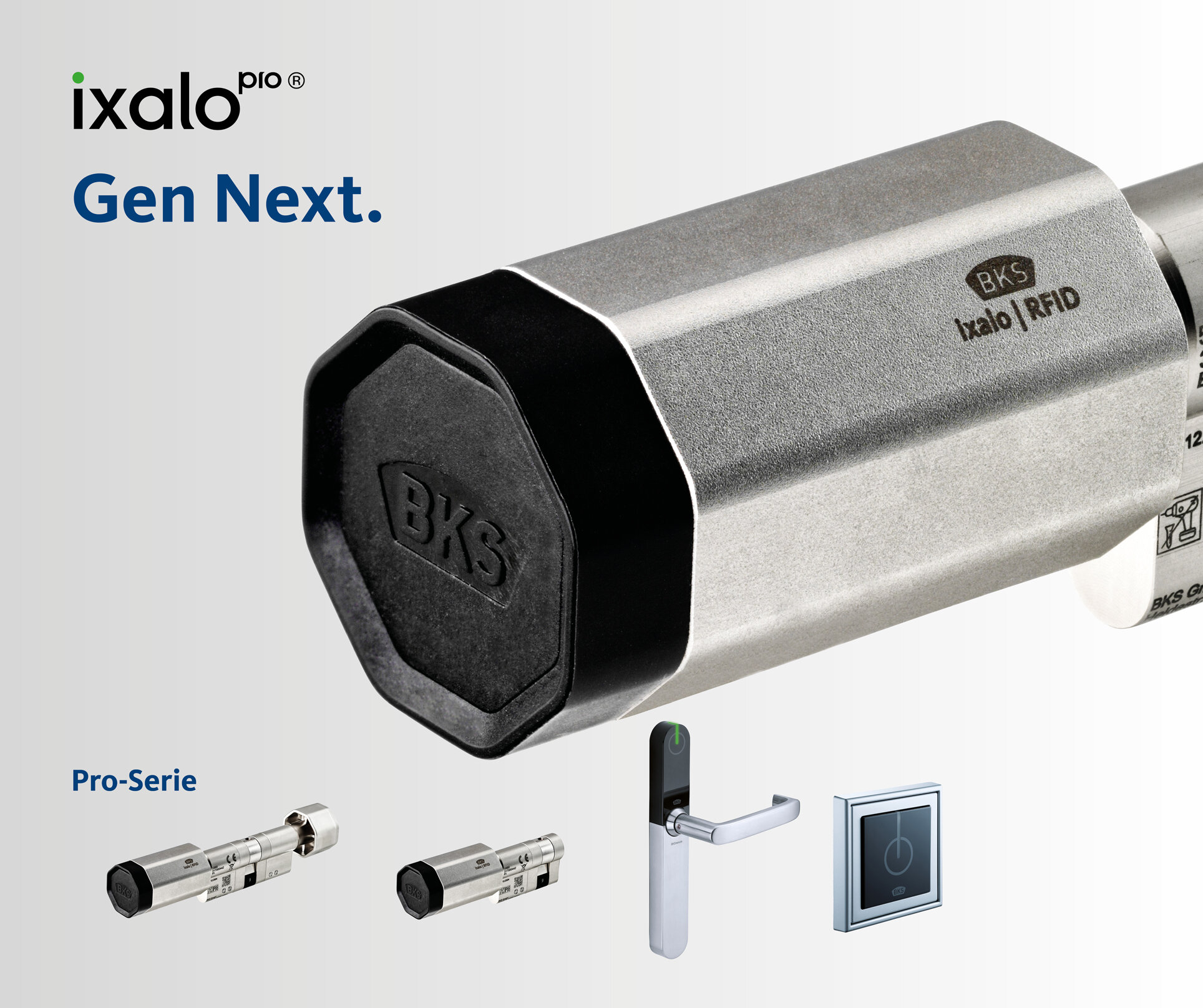 Elektronischer Türzylinder Abbildung der ixalo pro Serie