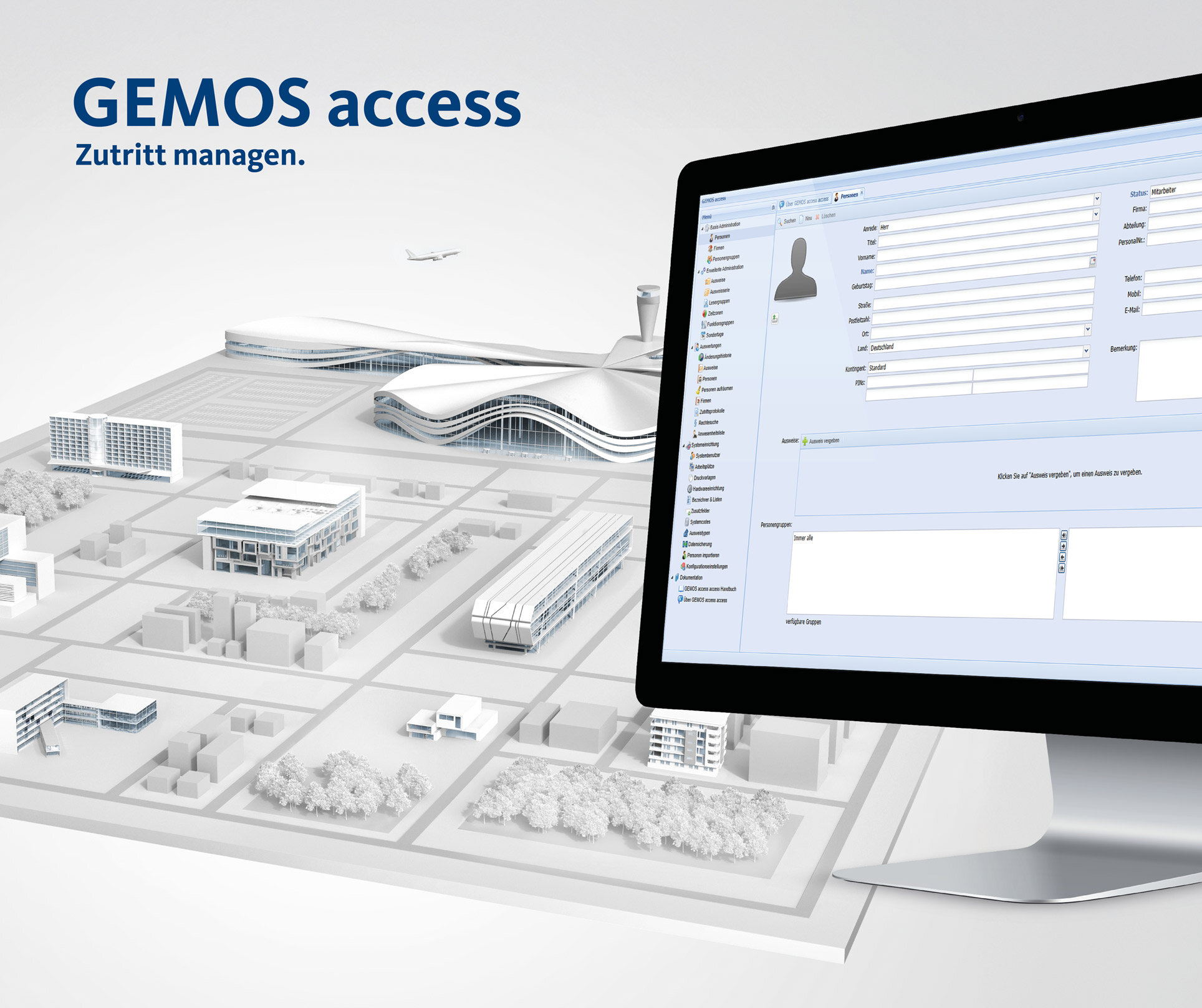 GEMOS access Software für Zutrittsmanagement und Gebäudemodell
