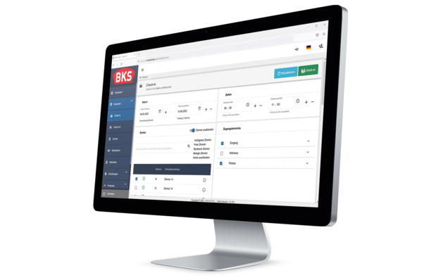 BKS hotel Manager  - BKS Check-In Software auf Bildschirm