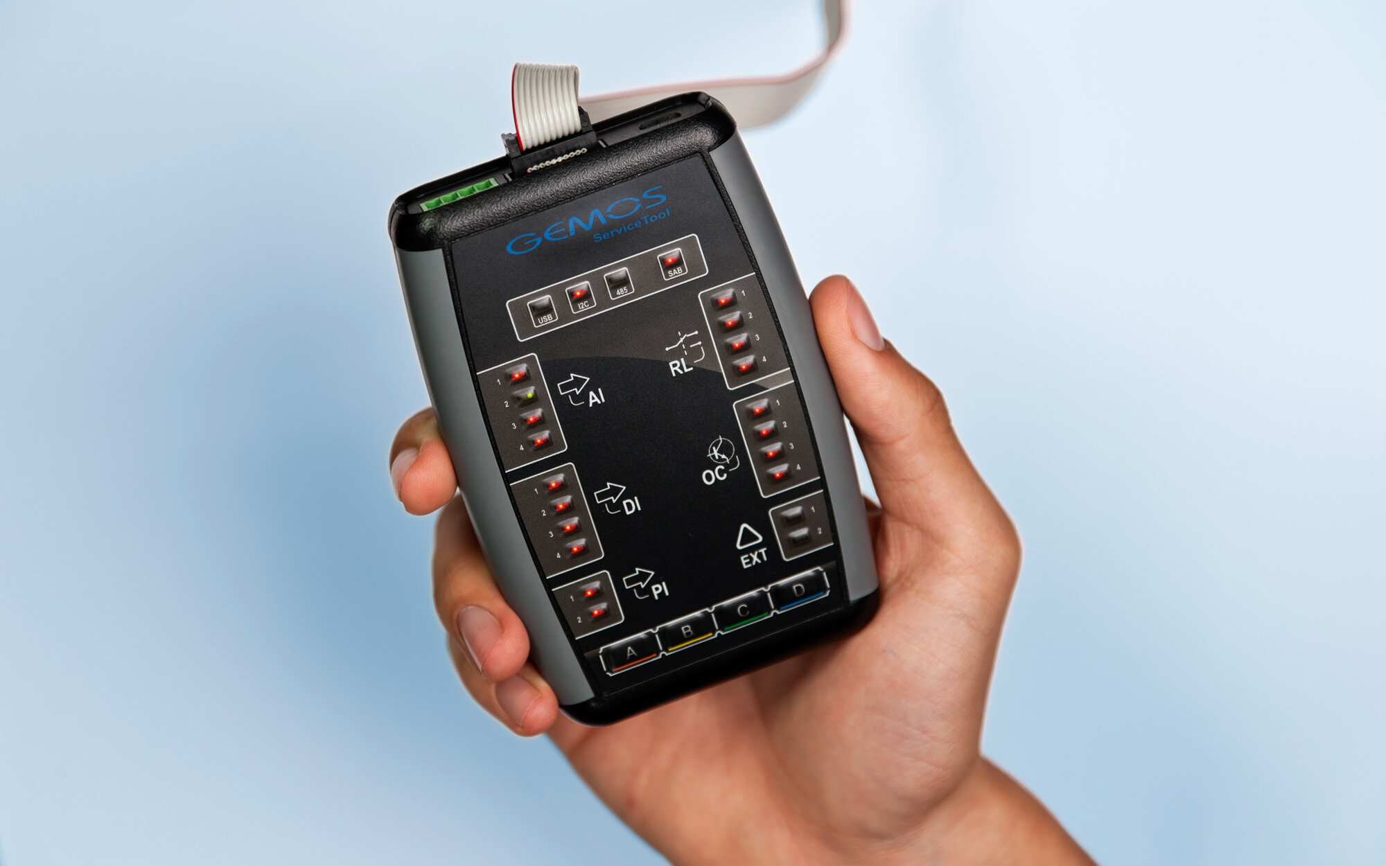 Handliches Diagnosegerät mit LED-Anzeigen