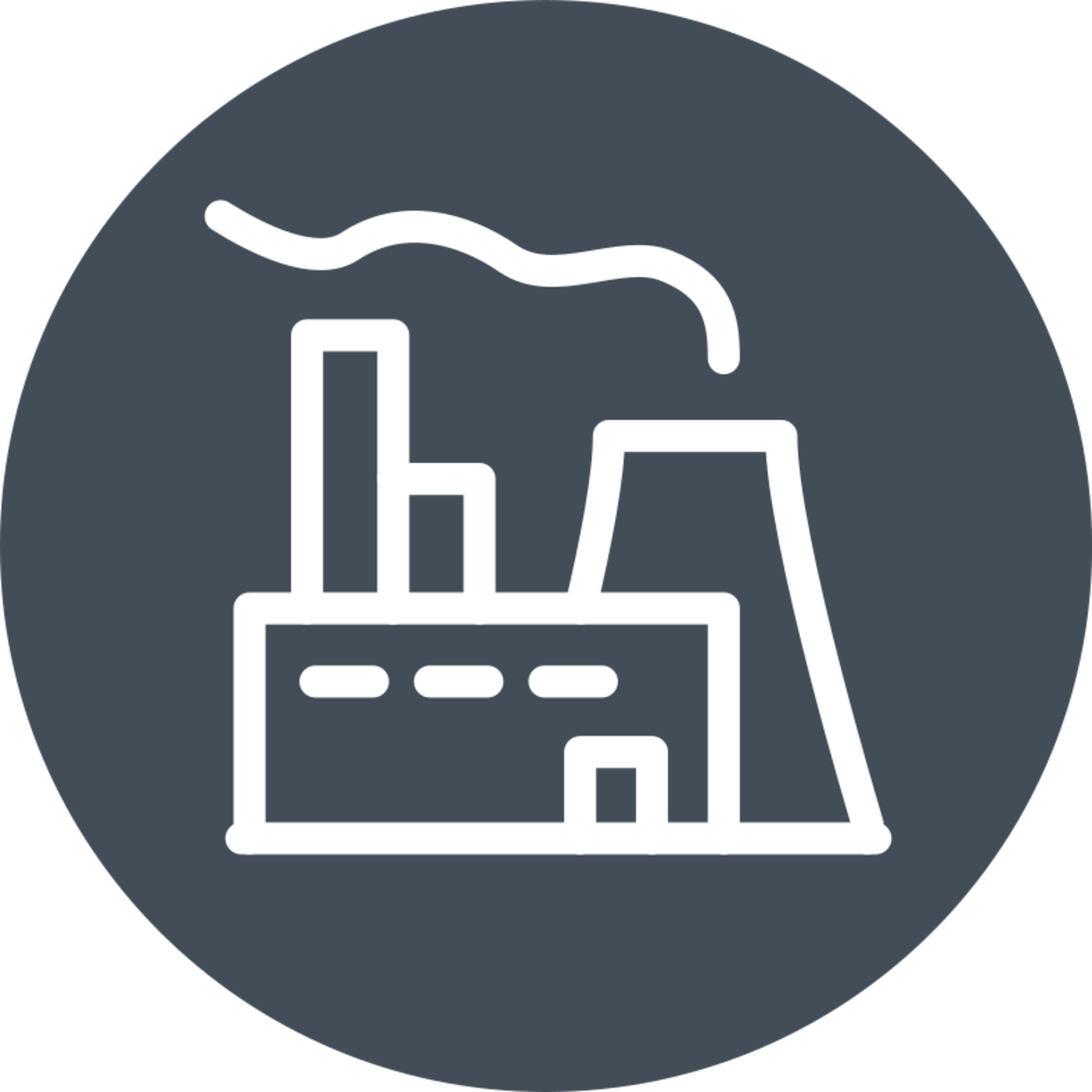 industrial building with chimney and factory façade