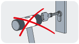 Pictogram for bumping protection